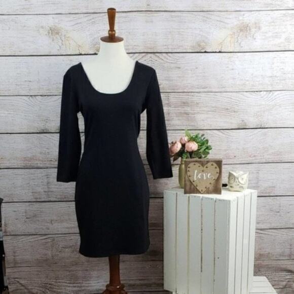 Xhilaration Long Sleeve Black Dress Medium - Picture 1 of 3